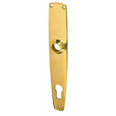 Langschild Messing Jugendstil klassische Form gold