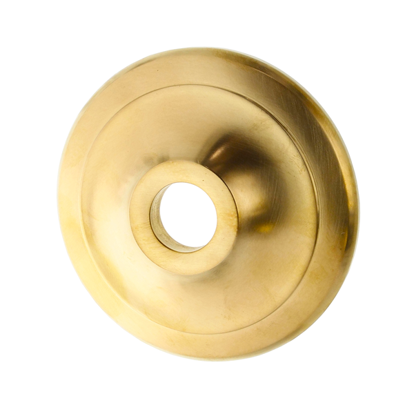 Dr&uuml;ckerlochrosette patiniert aus Messing matt gold zeitloses Design