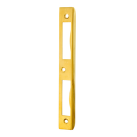Winkelschließblech für Zimmertüren- links/rechts Messing patiniert 170x20x8 mm