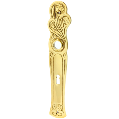 Langschild Jugendstil poliert elegantes Design mittelgro&szlig;