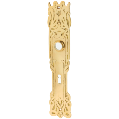 Langschild Jugendstil patiniert geschwungene Form gro&szlig;