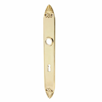 Langschild gold aus Messing poliert au&szlig;ergew&ouml;hnliche Form