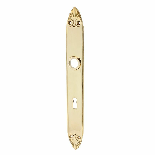 Langschild gold aus Messing poliert au&szlig;ergew&ouml;hnliche Form