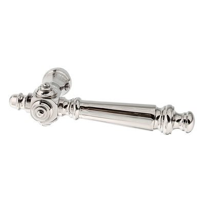 T&uuml;rklinke aus Messing Gr&uuml;nderzeit markante Form silber