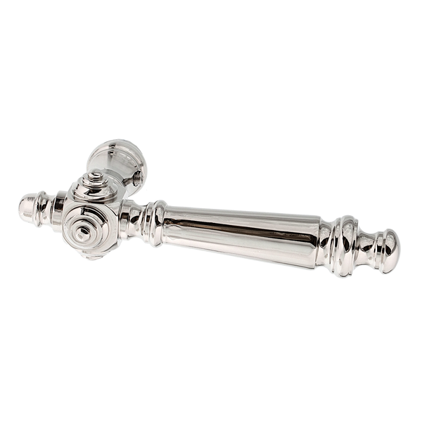 T&uuml;rklinke aus Messing Gr&uuml;nderzeit markante Form silber