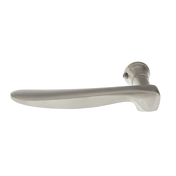 T&uuml;rdr&uuml;cker vernickelt, matt geb&uuml;rstet aus Messing silber ergonomische Form