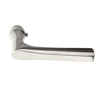 T&uuml;rklinke Art Deco aus Messing | ergonomische Form, silber