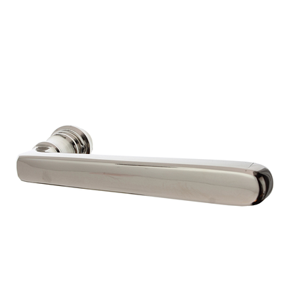 Alpenl&auml;ndisch T&uuml;rdr&uuml;cker aus Messing - gerade Form - silber