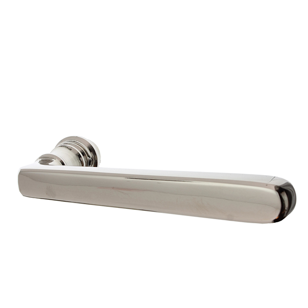 Alpenl&auml;ndisch T&uuml;rdr&uuml;cker aus Messing - gerade Form - silber