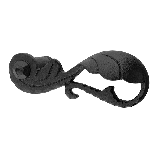 T&uuml;rklinke authentisch aus Gusseisen schwarz ergonomische Form