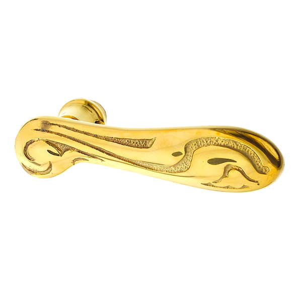 Jugendstil T&uuml;rdr&uuml;cker ausMessing geschwungene Form gro&szlig;