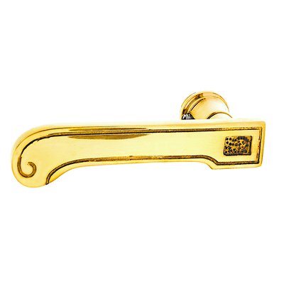 T&uuml;rklinke aus Messing poliert, gold, schlanke Form