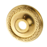 T&uuml;rdr&uuml;ckerrosette aus Messing patiniert, matt gold, au&szlig;ergew&ouml;hnliche Form..