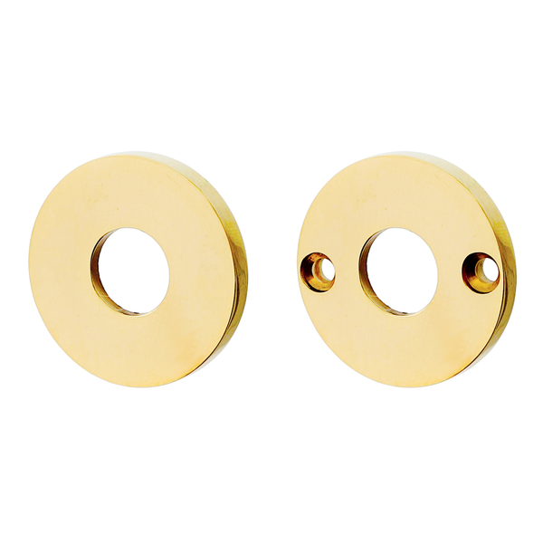 Dr&uuml;ckerlochrosette poliert | runde Form in gold