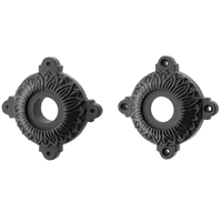 Rosetten Set f&uuml;r T&uuml;rdr&uuml;cker MS4731H18-Set Messing patiniert