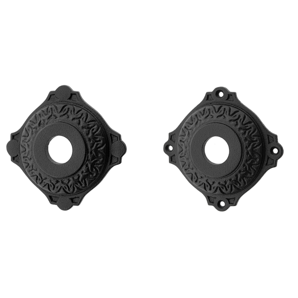 Antikes Rosetten Paar für Türdrücker MS4751H18 Messing Schwarz    