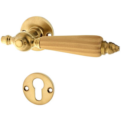 Türbeschlag matt gold aus Messing patiniert geometrische Form