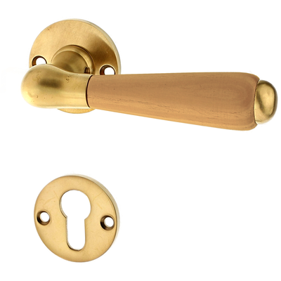 Türbeschlag aus Messing, Bauhaus Stil - schlichtes Design | matt gold