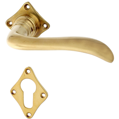 Wohnungstürbeschlag Jugendstil patiniert ergonomische Form klein