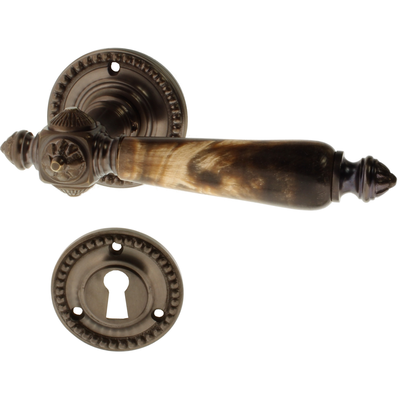 Jugendstil Zimmertürbeschlag aus Messing - typische Form