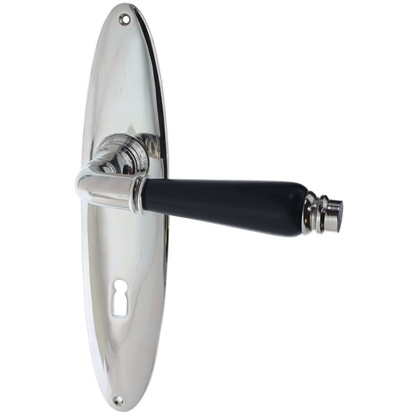 Zimmertürbeschlag aus Messing - Jugendstil - konische Form | silber