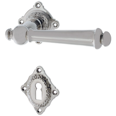 Zimmertürgarnitur Föhr hochglanz vernickelt
