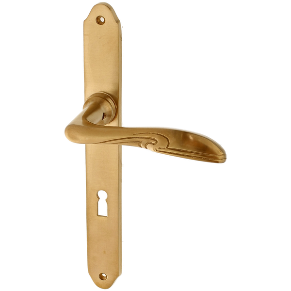 Alpenländische Drückergarnitur aus Messing - ergonomische Form