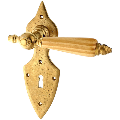 Türbeschlag Biedermeier - patiniert | verziertes Muster