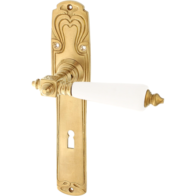 Türbeschlag matt gold aus Messing patiniert konische Form