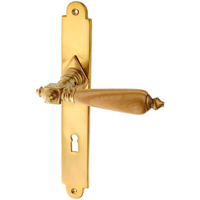 Zimmertürbeschlag aus Messing patiniert matt gold zeitloses Design