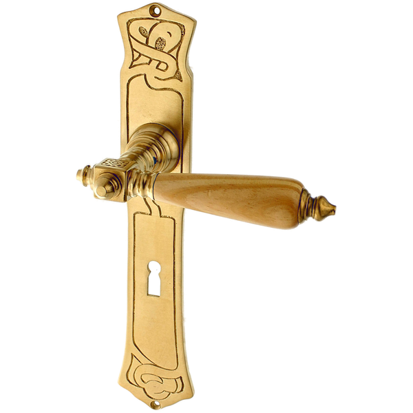 Jugendstil Zimmertürbeschlag aus Messing - elegantes Design