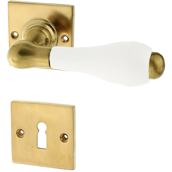 Türbeschlag Bauhaus Stil aus Messing zeitloses Design matt gold