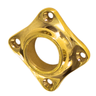 Rosette für Drücker Messing poliert gold typische Form
