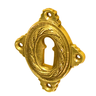 Messing Schl&uuml;ssellochrosette poliert gold