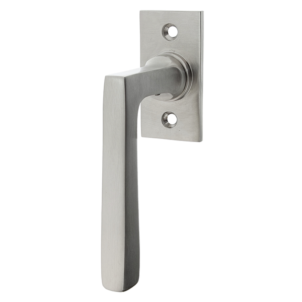 Klassischer Fenstergriff, Halbolive Messing vernickelt matt - Modell 