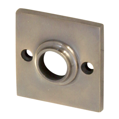 T&uuml;rdr&uuml;ckerrosette aus Messing Bauhaus-Stil schlichtes Design silber matt